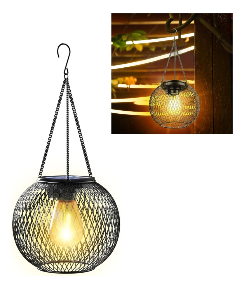 Luz Decorativa Solar Para Jardín Colgante E Impermeable