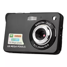 Câmera Digital Preta Mini Bolso 18mp Tela De Lcd De 2,7 Pole