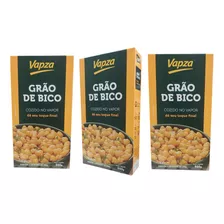 Grão De Bico Cozido No Vapor Vapza Kit 3 Unidades De 500g