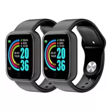 Kit 2 Relógios Inteligentes Smartwatch D20 Y68 Bluetooth 