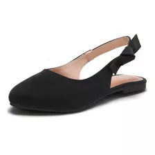 Sandália Feminina Rasteirinha Mule Preto Bico Fino D&l.