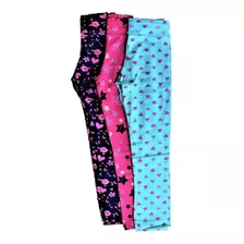 Calça Legging Leg Infantil Juvenil Menina Kit 3 Pçs 1 Ao14.