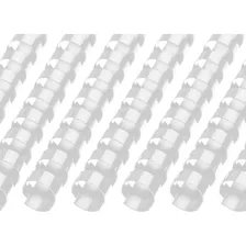 Kit 100 Garras Plásticas Para Encadernação 95 Folhas Cor Branco