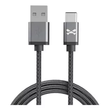 Cable Datos Ghostek Usb-a A Usb-c 2m Trenzado Universal Mlf Color Gris Oscuro