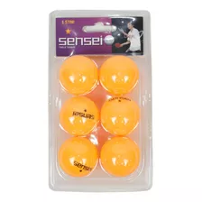 Set 6 Pelotas Ping Pong 1 Estrella Sensei® - Tenis De Mesa