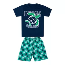 Kit 5 Conjuntos Infantil Menino Verão Roupa Criança