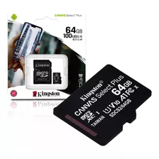 Cartão De Memoria 64gb Micro Sd 100mb/s Canvas Select Plus