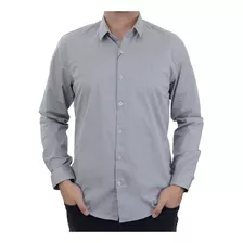 Camisa Masculina Docthos Slim Cinza Gelo - 249840