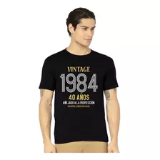 Playera Añejado A La Perfeccion Vintage 40 Años Regalo