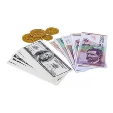 Billete Didactico Juegos Dolares Y Pesos 100 Unidades