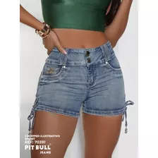 Shorts Jeans Feminina Pitbull Lançamento Ref 70391