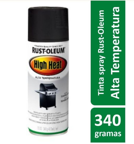 Spray Preto Semibrilho Alta Temp 650ºc Autoprimer-rust Oleum