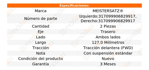 2- Topes Amortiguador Traseros Audi A4 V6 2.8l 96/99 Metz Foto 2