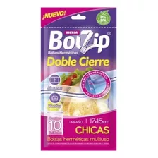 Bolsa Hermeticas Doble Cierre 17x15 Chicas 10 Unidad Bolzip