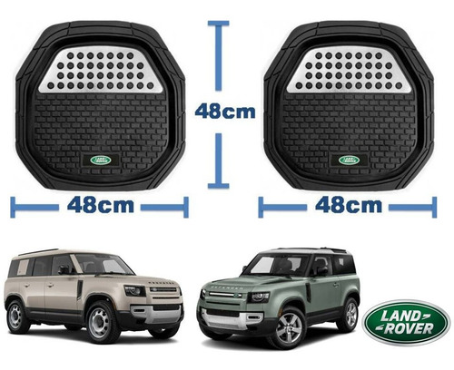 Tapetes 4pz Charola 3d Logo Land Rover Defender 2020 A 2023 Foto 3