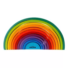 Arco Iris Madera Grande 12 Píezas Didáctico Encastre Waldorf