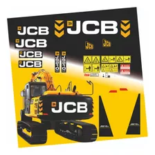 Kit Decalque Compatível / Escavadeira Hidráulica Jcb Js210lc