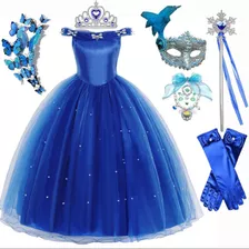 Vestido Fantasia Princesa Cinderela Menina Festa Dama
