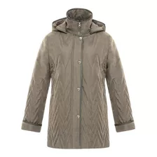 Campera Mujer Abrigada Impermeable Capucha Desmontable 17170