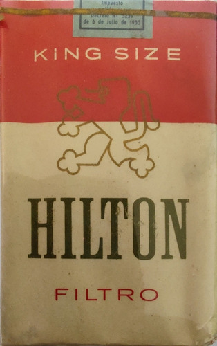 Antigua Cajetilla De Cigarrillos Hilton Filtro Años 1970