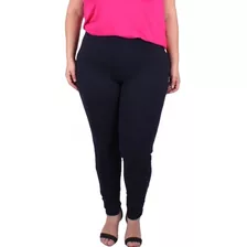 Calça Leg Plus Size Flanelada Forrada Não Fica Transparente