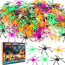400 Pcs Arañas De Plástico De Halloween 5 Colores, De...