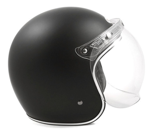 Visor Burbuja Moto Casco Clsico Tipo Cafe Racer + Adaptador Foto 5