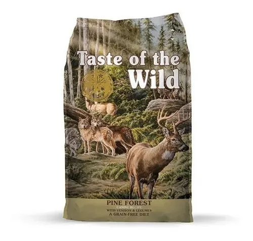 Alimento Taste Of The Wild Pine Forest Para Perro Todos Los Tamaños Sabor Ciervo Y Legumbres En Bolsa De 28lb