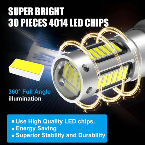 Set 2x Foco 30 Smd Led 12v Pw24w Pwy24w 6k Vw Audi Bmw Volvo Foto 4