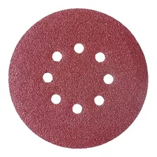 Kit 50 Disco De Lixa Velcro Vermelho 150mm Grão 60 Starfer