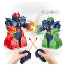 Set De 2 Robots Luchadores Phantom A Radio Control C/ Luces 