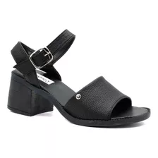 Sandalias Mujer Angies Con Hebilla Taco Ecocuero 9053