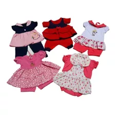  5 Roupas Bebê Ou Reborn Rn A 3m Menina Pronto Para Presente