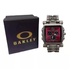 Relógio Oakley Tank Minute Machine - Fundo Vermelho