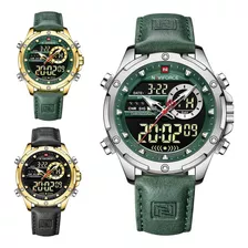 Reloj Naviforce Original Nf 9208 Casual Cuero + Estuche