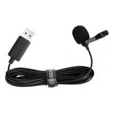 Boya By-lm40 Micrófono Lavalier Usb Cable De 4 Metros Color Negro