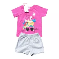 Conjunto Pijama Beba Talle 9 12 Meses 100% Algodon 2 Piezas