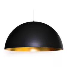 Lampara Colgante Campana Alumunio 60 Cms Negra Perfecta