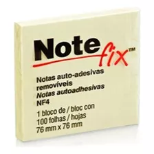 Bloco De Notas Auto-adesivas Removíveis Amarelo Note Fix 3m 76mmx76mm 100 Notas