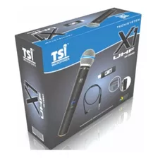 Microfone De Mão Tsi X1 Uhf Usb 50 Frequências