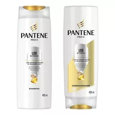 Kit Shampoo + Condicionador Pantene 400ml Liso Extremo