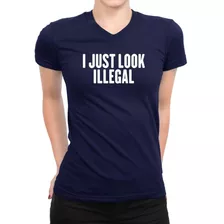 Idakoos Polo Cuello V De Mujer I Just Look Illegal