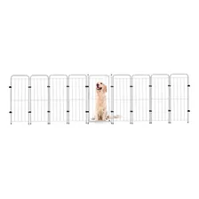 Cercado Cachorro Caes Grande Portao + 8 Modulos 344x98cm Cor Branco