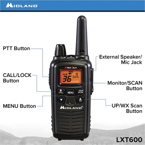 Radios 2 Vias Midland Lxt633vp3 45 Kms Kit De 3 Radios. Foto 2