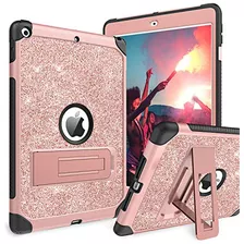 Funda iPad 10.2 Bentoben Brillante 3capas Soporte Rose Gold