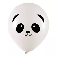 Bexiga- Balão Branco Panda 25 Unidades