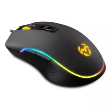 Mouse Gamer Krom Kane 8 Botones Rgb Dpi Ajustable Color Negro