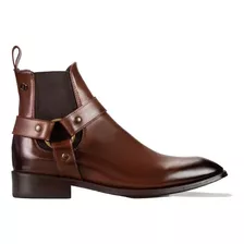 Bota Premium Chelsea Arnés Piel Café André Bocassi