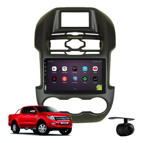 Central Multimídia Android Ford Ranger Comp. 2012 2013 2014