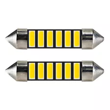 Kit X2 Lampara Tubular Cree Led Auto 12v Blanco